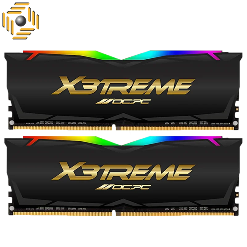 رم او سی پی سی دسکتاپ DDR4 دو کاناله 4000 مگاهرتز CL19 مدل X3 RGB LABEL BLACKظرفیت 32 گیگابایت