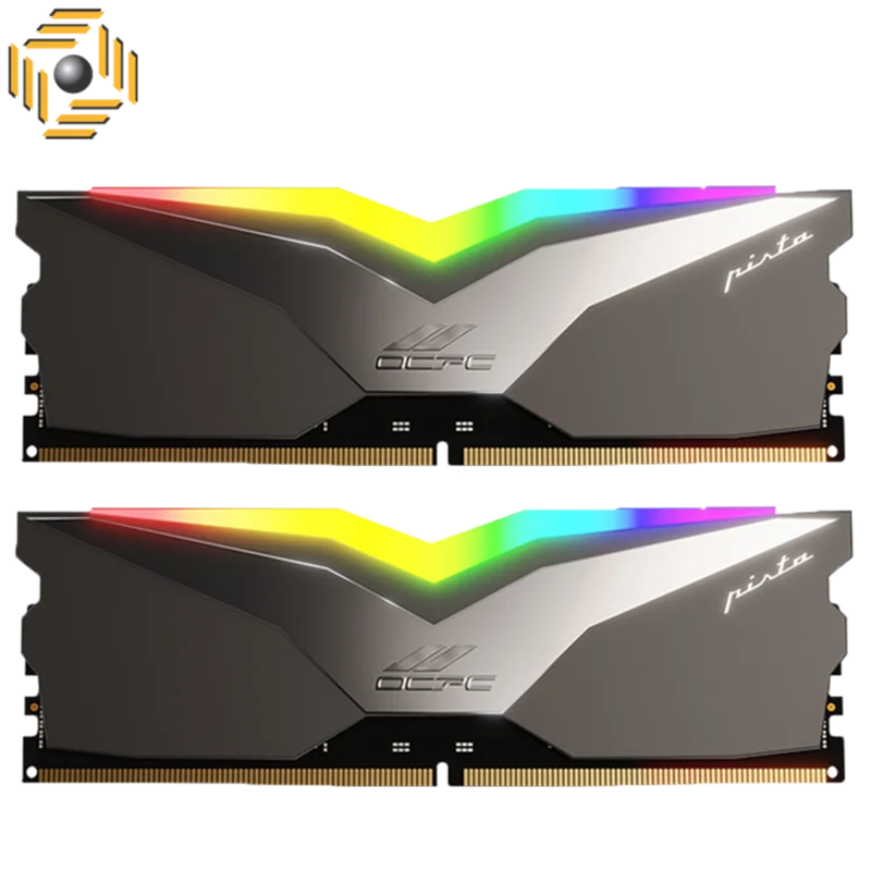 رم او سی پی سی دسکتاپ DDR5 دو کاناله 5200 مگاهرتز CL36 مدل PISTA RGB ظرفیت 16 گیگابایت
