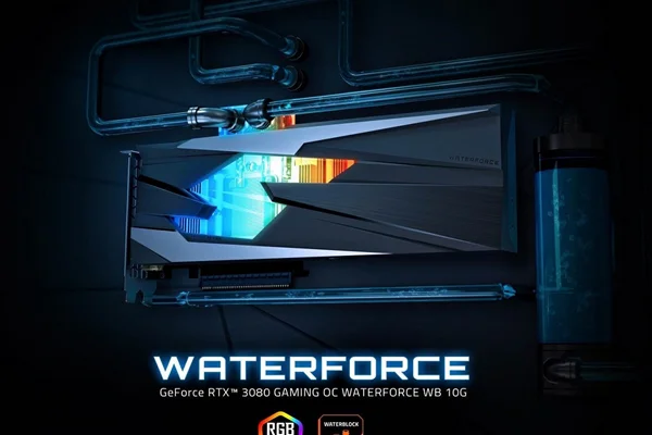 عرضهی کارت گرافیک GEFORCE RTX 3080 GAMING OC WATERFORCE WB 10G توسط گیگابایت