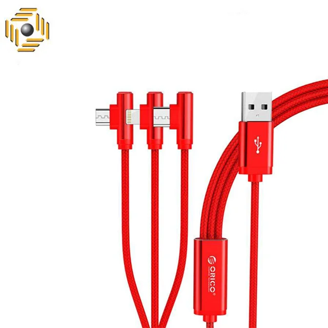 کابل تبدیل USB به لایتنینگ/microUSB/USB-C اوریکو مدل H3S-12 طول 1.2 متر