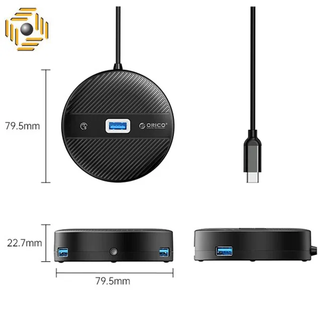 هاب 4 پورت USB Type-C اوریکو مدل YS4-C3-10