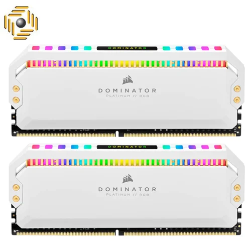 رم کورسیر DOMINATOR PLATINUM RGB WHITE 32GB 16GBx2 5600MHz CL36 DDR5
