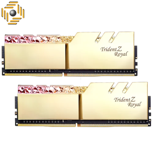 رم دسکتاپ DDR4 دو کاناله 3600 مگاهرتز CL18 جی اسکیل مدل Trident Z Royal GOLD ظرفیت 16 گیگابایت