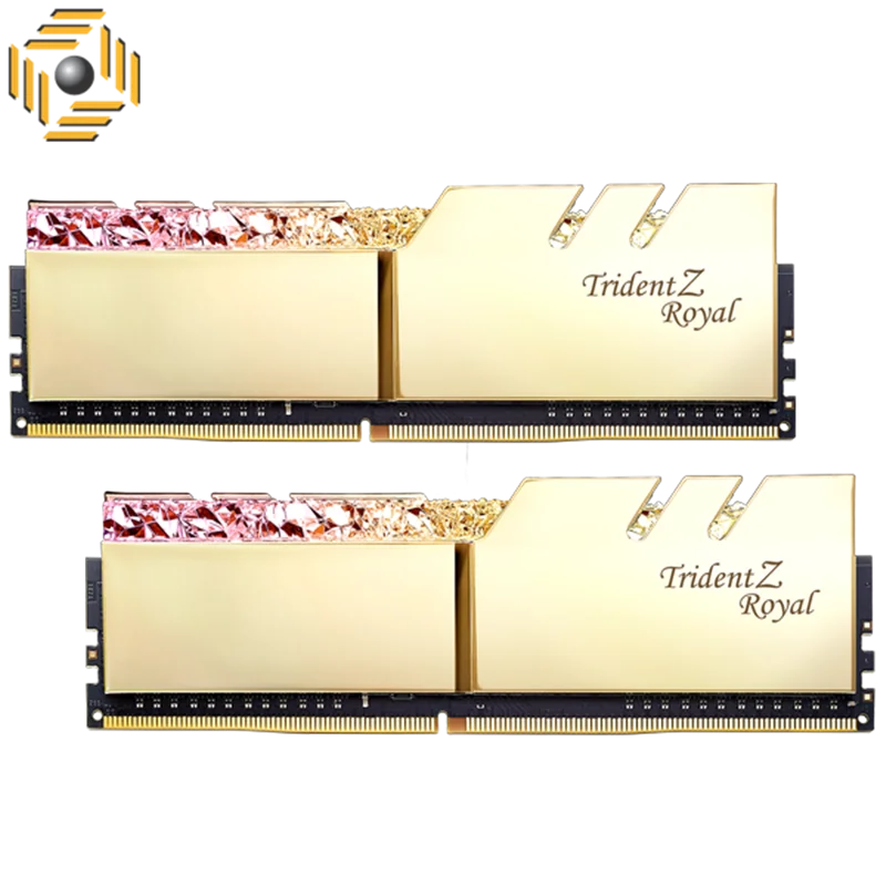 رم دسکتاپ DDR4 دو کاناله 3600 مگاهرتز CL18 جی اسکیل مدل Trident Z Royal GOLD ظرفیت 16 گیگابایت