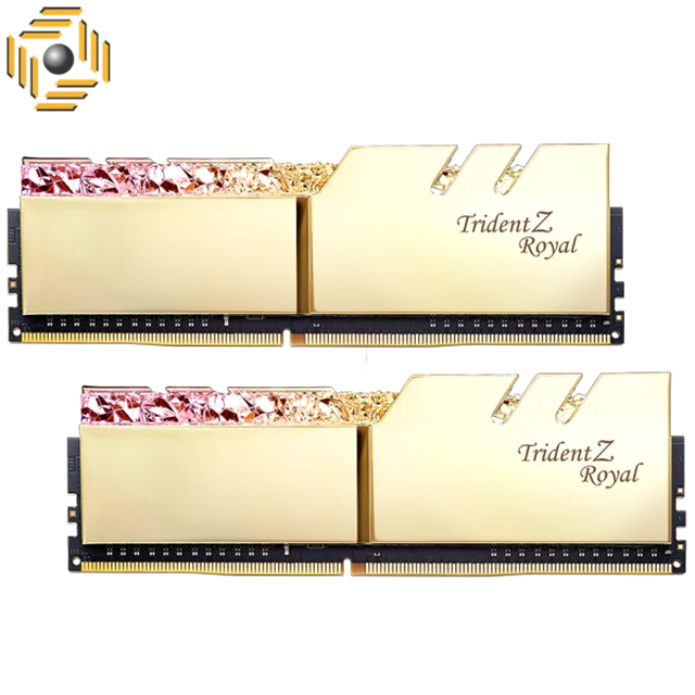 رم دسکتاپ DDR4 دو کاناله 3600 مگاهرتز CL18 جی اسکیل مدل Trident Z Royal GOLD ظرفیت 16 گیگابایت