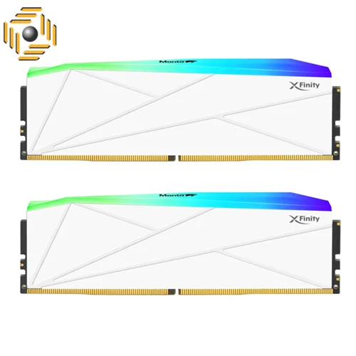 رم V-COLOR Manta XFinity RGB 32GB Dual 6000MHz CL30 - White