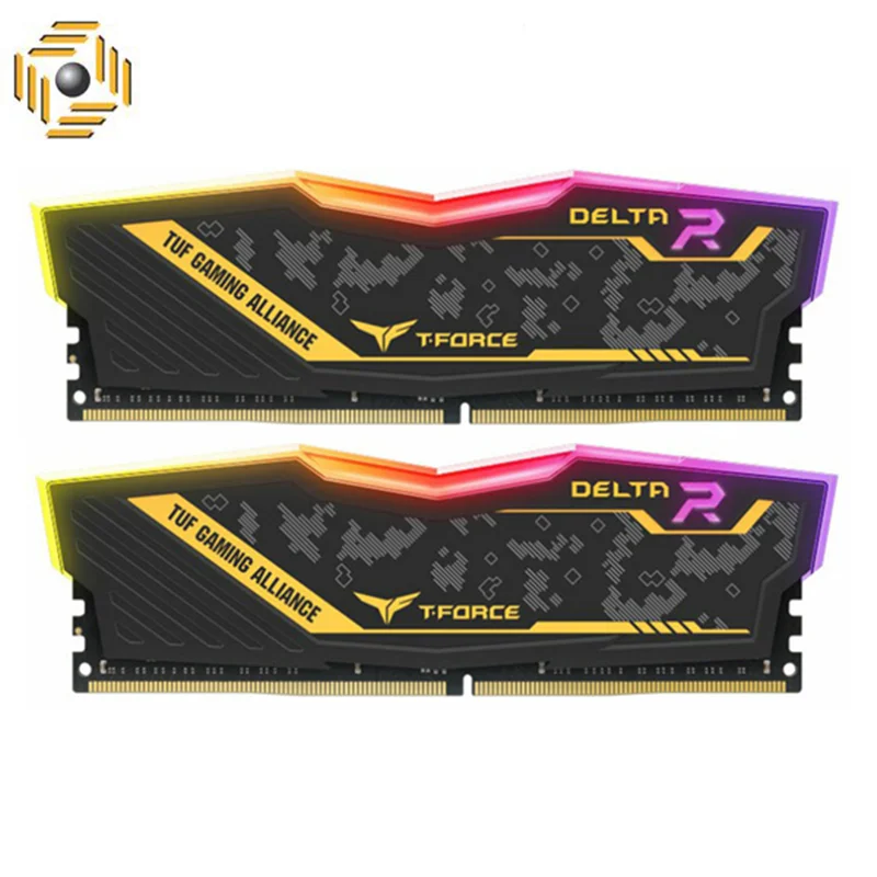 رم دسکتاپ DDR4 دو کاناله 3200 مگاهرتزCL16 تیم گروپ مدل T-Force DELTA TUF RGB  ظرفیت 32 گیگابایت