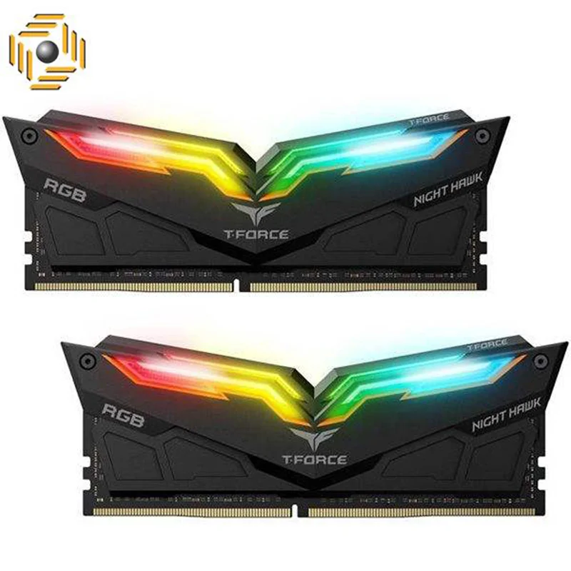 رم دسکتاپ DDR4 دو کاناله 3000 مگاهرتز CL16 تیم گروپ مدل T-Force Night Hawk RGB ظرفیت 32 گیگابایت