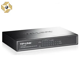 سوییچ 8 پورت گیگابیتی تی پی-لینک به همراه 4 پورت POE مدل TL-SG1008P