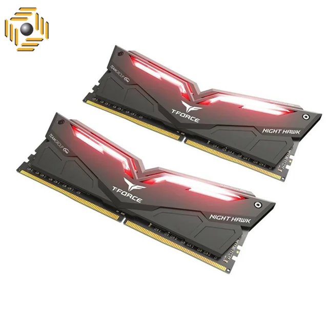 رم دسکتاپ DDR4 دو کاناله 3200 مگاهرتز CL16 تیم گروپ مدل T-Force Night Hawk ظرفیت 32 گیگابایت