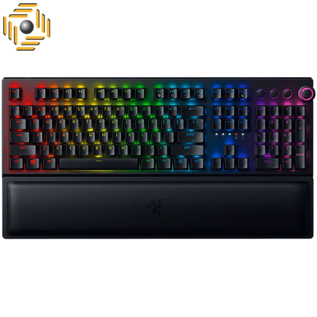 کیبورد بی سیم مخصوص بازی ریزر مدل BlackWidow V3 Pro Yellow Swittch