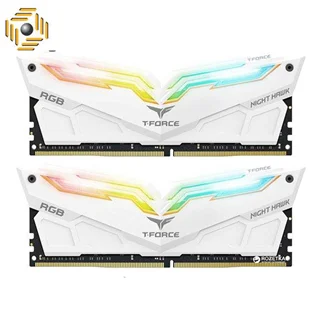 رم دسکتاپ DDR4 دو کاناله 3000 مگاهرتز CL16 تیم گروپ مدل T-FORCE NIGHT HAWK RGB ظرفیت 16 گیگابایت