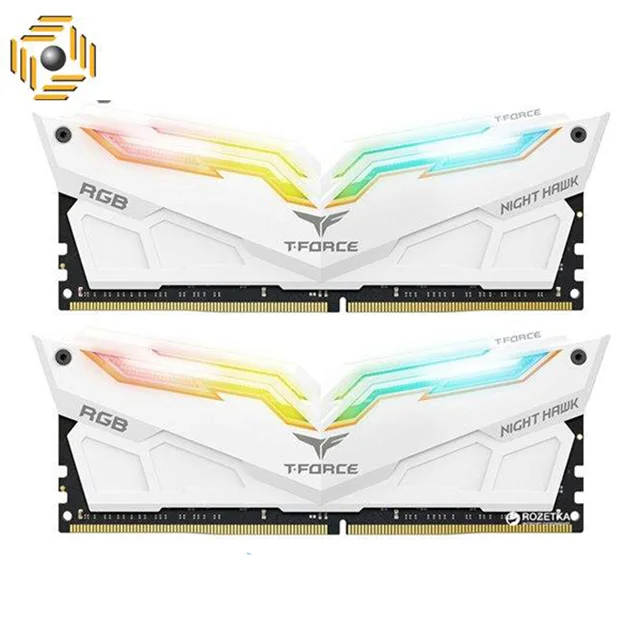 رم دسکتاپ DDR4 دو کاناله 3000 مگاهرتز CL16 تیم گروپ مدل T-FORCE NIGHT HAWK RGB ظرفیت 16 گیگابایت