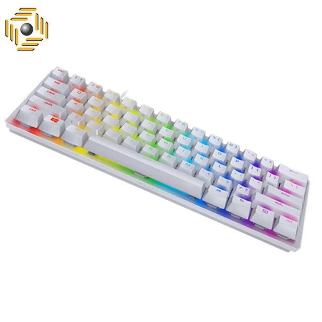 کیبورد ریزر مدل Huntsman Mini Mercury  Purple Optical Switch Clicky White