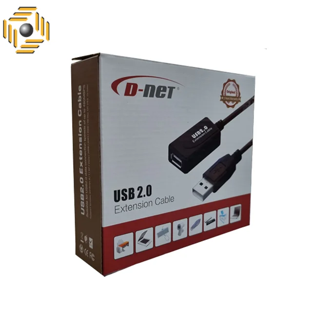 کابل افزایش طول USB بافر دار ( تقویت کننده ) دی نت 15 متری
