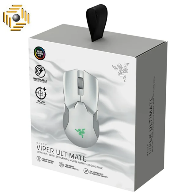 ماوس بی سیم مخصوص بازی ریزر مدل  Viper Ultimate & Mouse Dock Mercury Edition