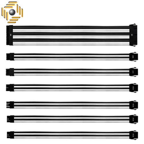 کابل اسلیو کولرمستر مدل  SLEEVED EXTENSION CABLE KIT - BLACK WHITE