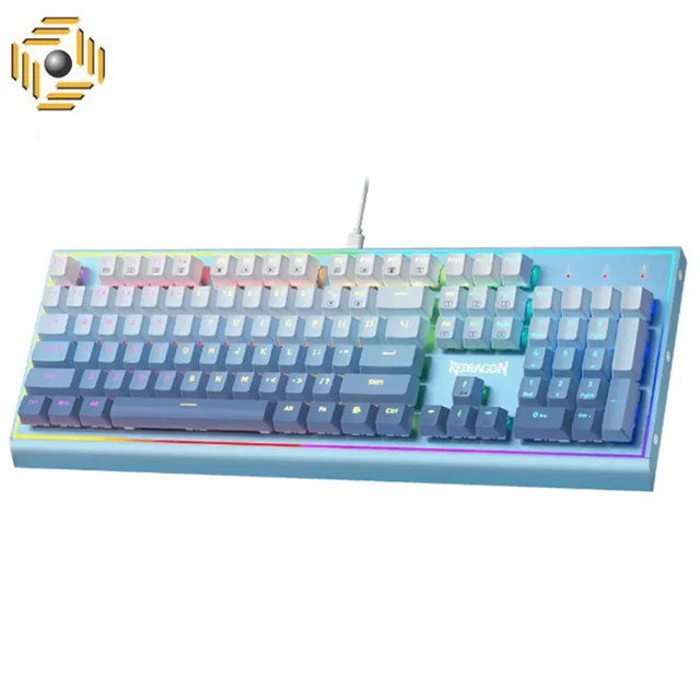 کیبورد مکانیکال گیمینگ ردراگون K654 GWB RGB Red Switch BLUESIREN