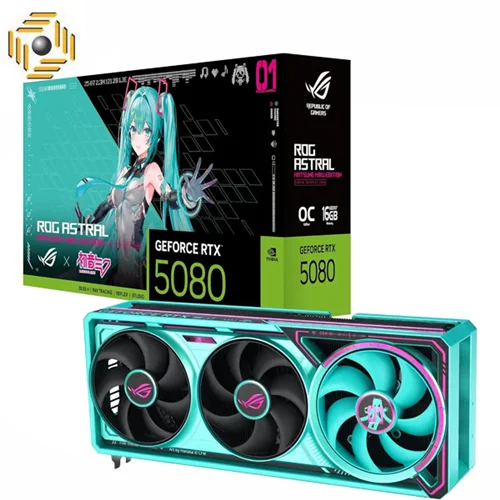 کارت گرافیک ایسوس مدل ROG Astral GeForce RTX 5080 OC HATSUNE MIKU Edition 16GB GDDR7