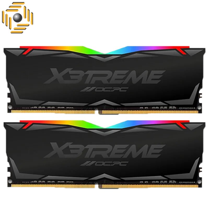 رم او سی پی سی دسکتاپ DDR4 دو کاناله 3200 مگاهرتز CL16 مدل X3 RGB BLACK ظرفیت 32 گیگابایت