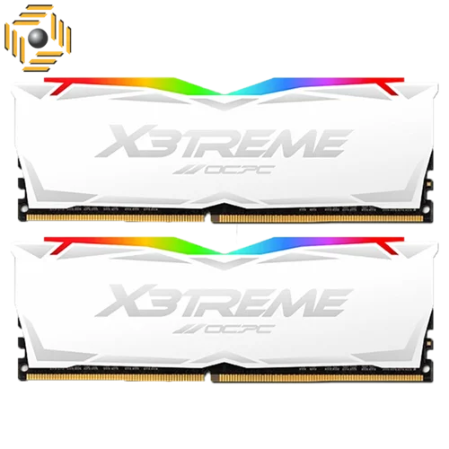 رم او سی پی سی دسکتاپ DDR4 دو کاناله 3600 مگاهرتز CL18 مدل X3 RGB WHITE  ظرفیت 16 گیگابایت