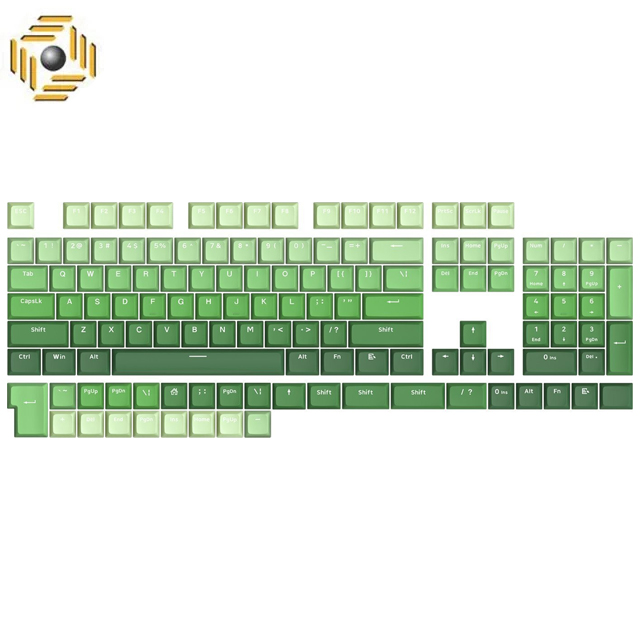 مجموعه کامل کلید کیبورد مکانیکال ردراگون A140 Ombre green