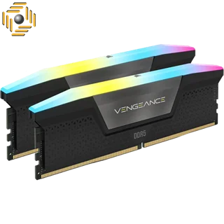 رم کورسیر VENGEANCE RGB Black 32GB 16GBx2 6400MHz CL36 DDR5