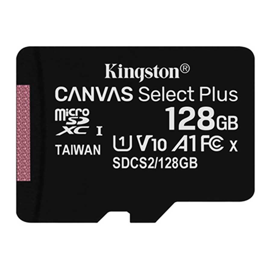 کارت حافظه microSDHC کینگستون مدل Canvas Select کلاس 10 استاندارد UHS-I U1 سرعت 80MBps ظرفیت 128 گیگابایت به همراه آداپتور SD