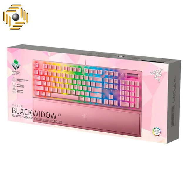 کیبورد گیمینگ ریزر  BlackWidow V3 Yellow Switch Quartz Edition