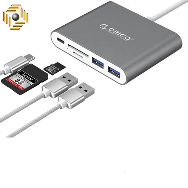 مبدل USB-C به USB و کارت خوان اوریکو مدل RCC2A