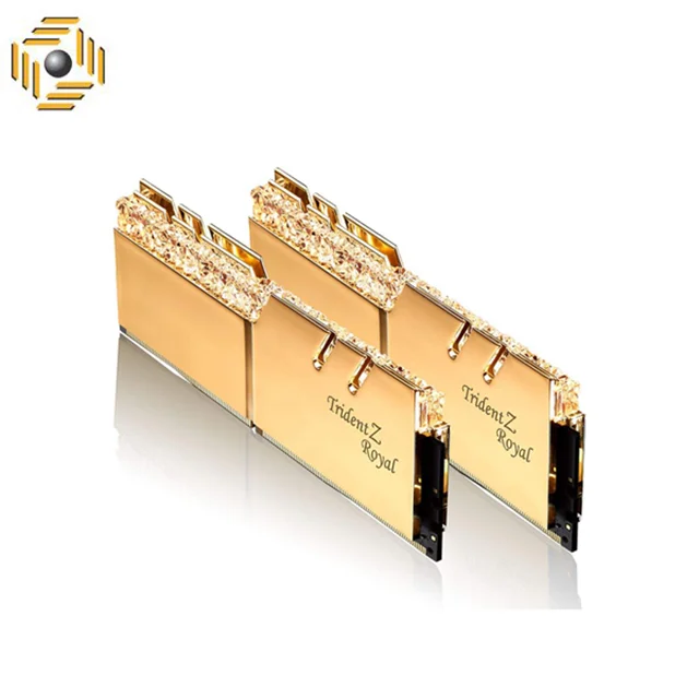 رم دسکتاپ DDR4 دو کاناله 3600 مگاهرتز CL18 جی اسکیل مدل Trident Z Royal GOLD ظرفیت 16 گیگابایت