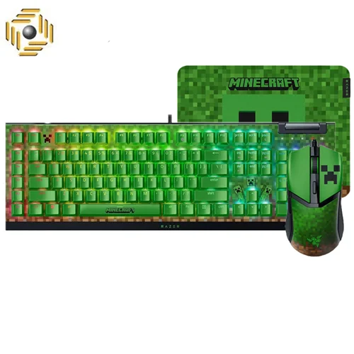 باندل کیبورد ماوس پد ماوس ریزر مدل Minecraft Edition