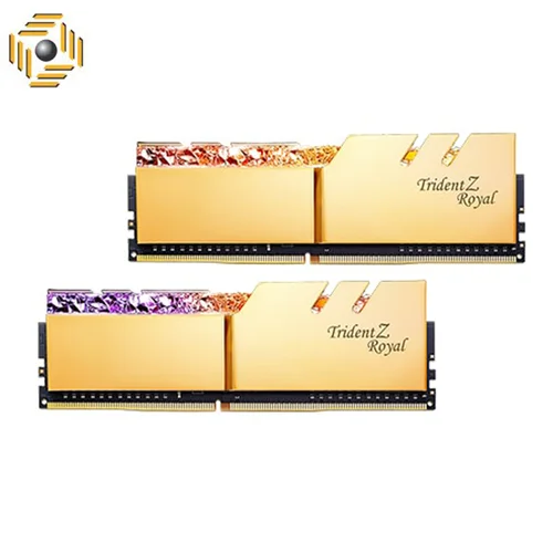 رم دسکتاپ DDR4 دو کاناله 4000 مگاهرتز CL18 جی اسکیل مدل Trident Z Royal GOLD ظرفیت 32 گیگابایت