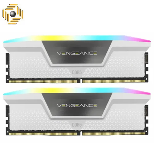 رم کورسیر VENGEANCE RGB White 32GB 16GBx2 5600MHz CL36 DDR5
