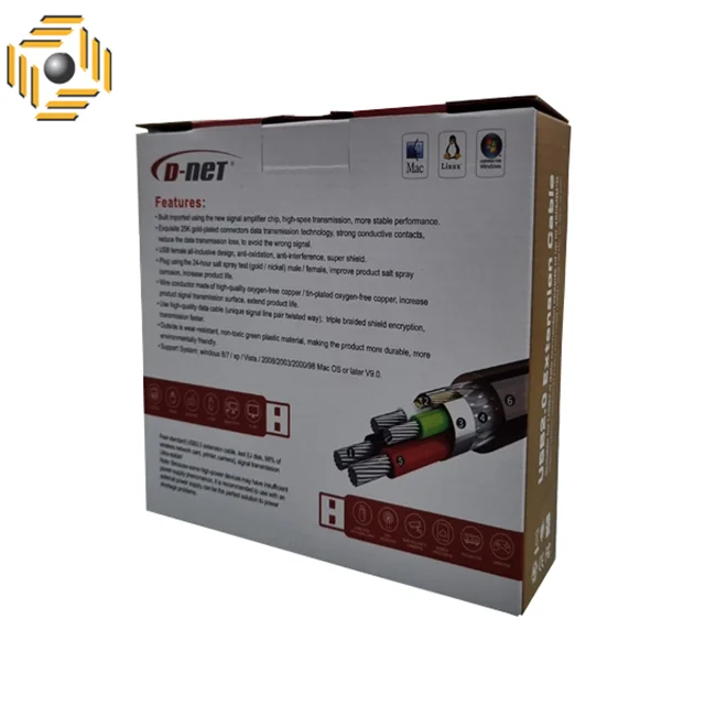 کابل افزایش طول USB بافر دار ( تقویت کننده ) دی نت 15 متری