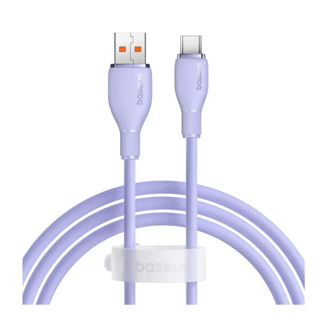 کابل تبدیل 1.2 متری USB به USB-C بیسوس مدل Nebula Perple P10355703511-B1