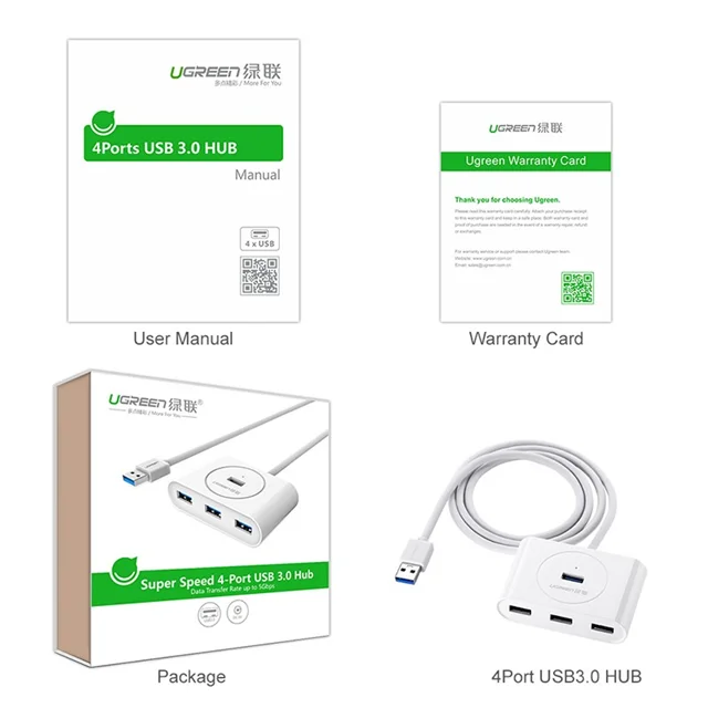 هاب USB 3.0 چهار پورت یوگرین مدل 20283