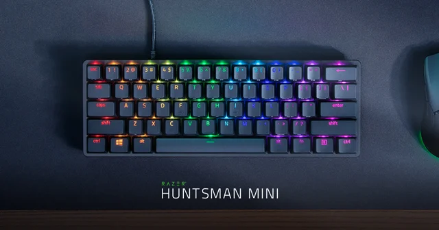 کیبورد ریزر مدل Huntsman Mini Purple Optical Switch Clicky