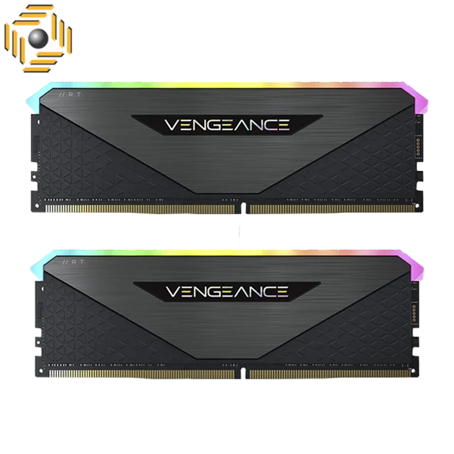 رم کورسیر VENGEANCE RGB RT Black 16GB 8GBx2 3200MHz CL16