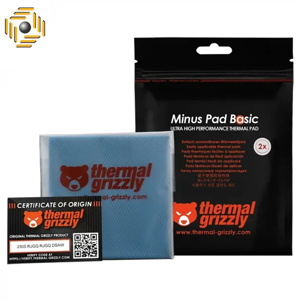 پد حرارتی ترمال گریزلی Minus Pad Basic 100 x 100 mm 1.5 mm پک 2 تایی