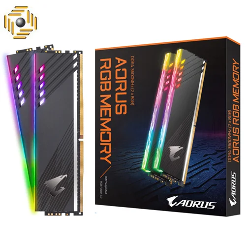 رم دسکتاپ DDR4 دو کاناله 3600 مگاهرتز CL18 گیگابایت مدل AORUS RGB ظرفیت 16 گیگابایت