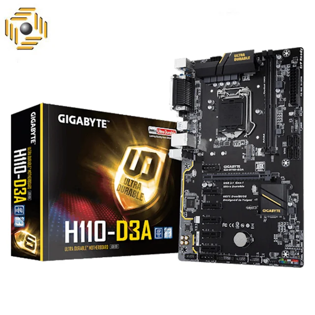 مادربرد گیگابایت مدل GA-H110-D3A rev. 1.0