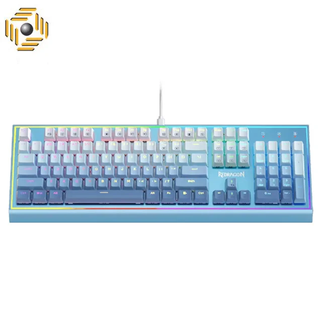 کیبورد مکانیکال گیمینگ ردراگون K654 GWB RGB Red Switch BLUESIREN