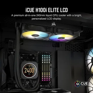 خنک کننده مایع پردازنده کورسیر iCUE H100i ELITE LCD Display