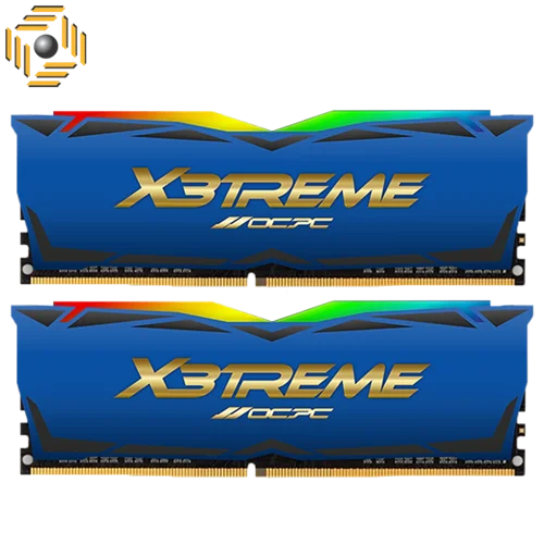 رم او سی پی سی دسکتاپ DDR4 دو کاناله 3600 مگاهرتز CL18 مدل X3 RGB LABEL BLUEظرفیت 32 گیگابایت