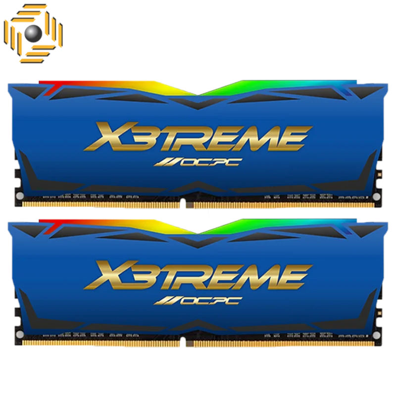 رم او سی پی سی دسکتاپ DDR4 دو کاناله 3600 مگاهرتز CL18 مدل X3 RGB LABEL BLUEظرفیت 32 گیگابایت
