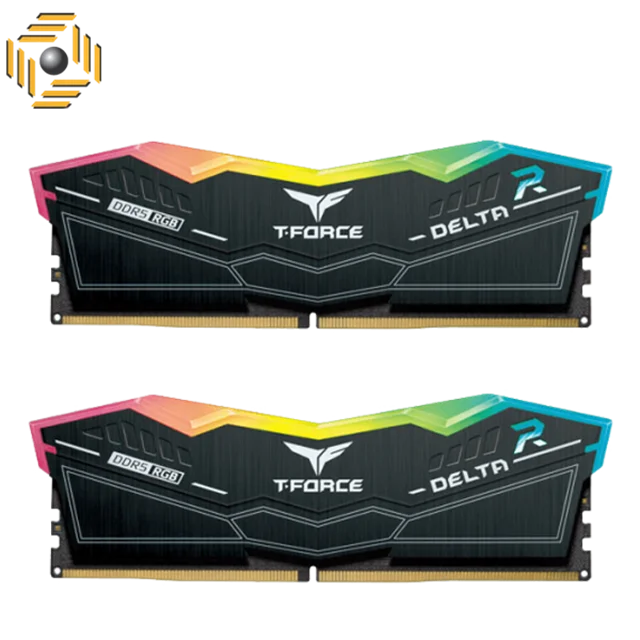 رم تیم گروپ T-Force DELTA Black RGB 32GB 16GB×2 5600Mhz CL40