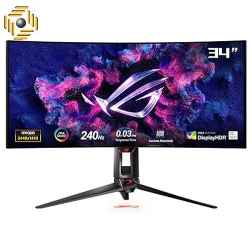 مانیتور خمیده گیمینگ ایسوس مدل ROG Swift OLED PG34WCDM سایز 34 اینچ اپن باکس