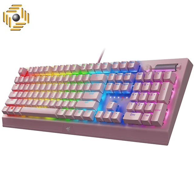 کیبورد گیمینگ ریزر  BlackWidow V3 Yellow Switch Quartz Edition