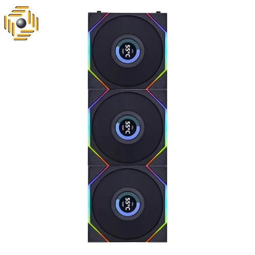 فن کیس لیان لی UNI FAN TL120 LCD Black Reverse Wireless  بسته 3 عددی